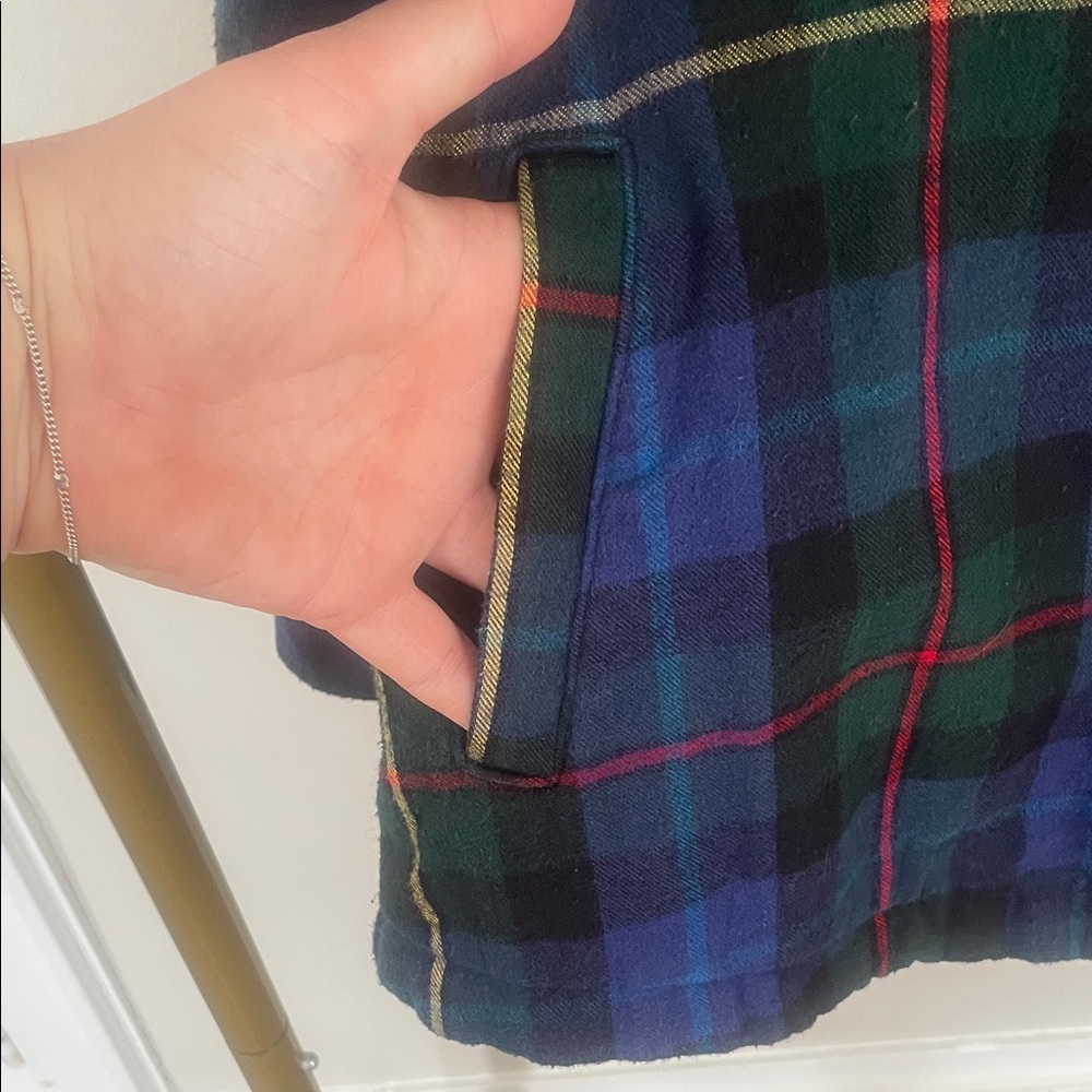 L.L. Bean Blue, Green & Red Plaid Zip Hoodie - Picture 3 of 8